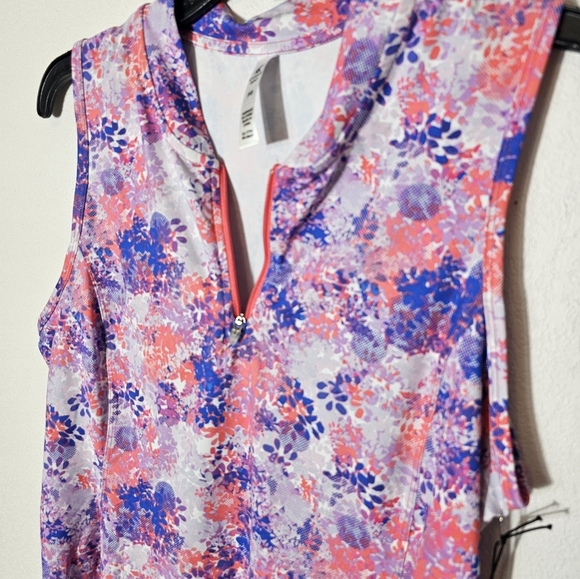 Kyodan Golf Floral Sleeveless Top UPF 50+ Women's Size P / Small NWT - Picture 3 of 9